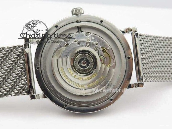 MIROTIME 1225 Portofino SCHAFFHAUSEN SS MKF 1:1 Best Edition Silver Dial Diamond On Mesh Bracelet A Lightweight 7339